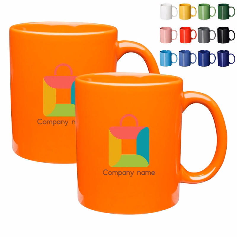 MOQ50 11oz Ceramic Colored Coffee Mug