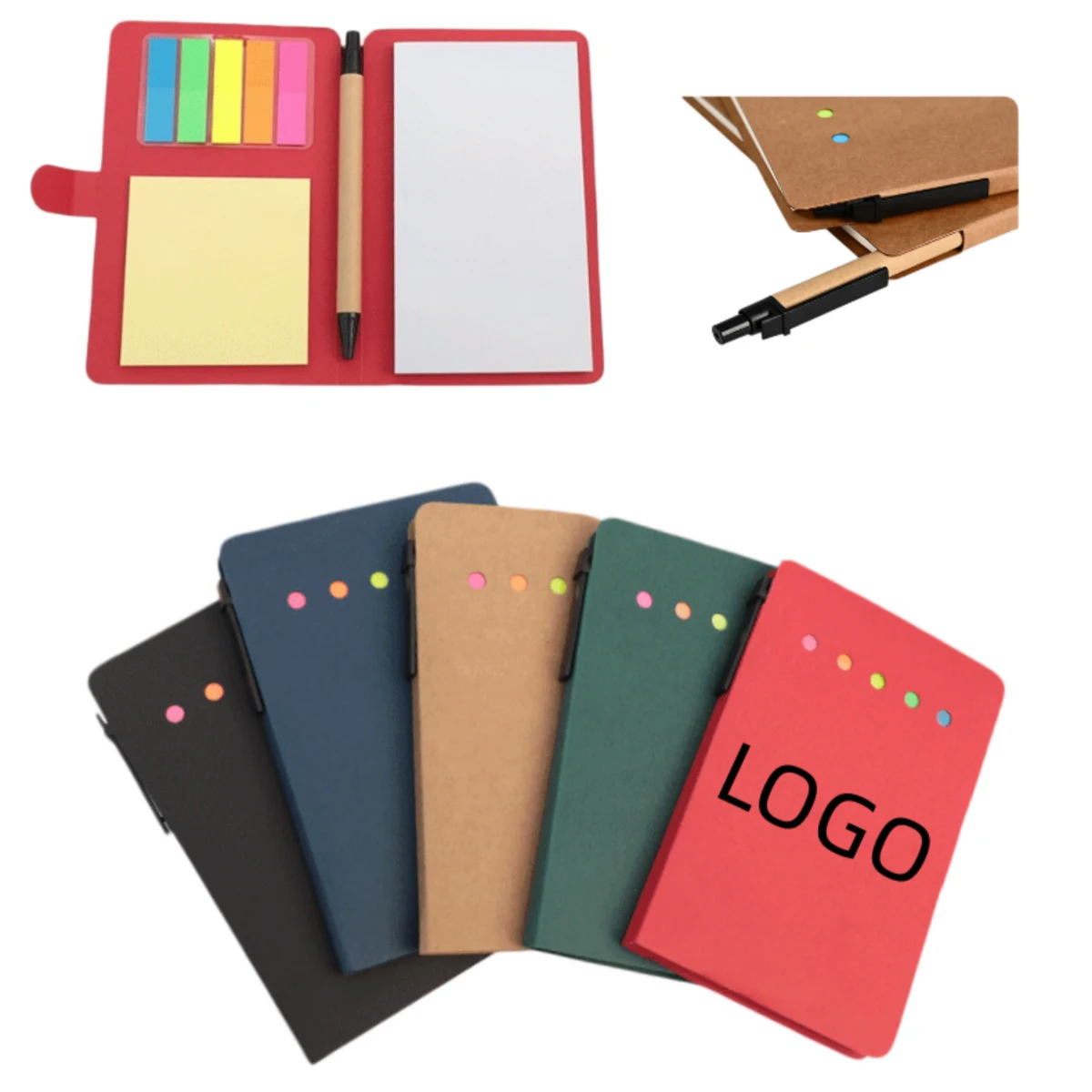 Notebook with Sticky Notes And Pen 1