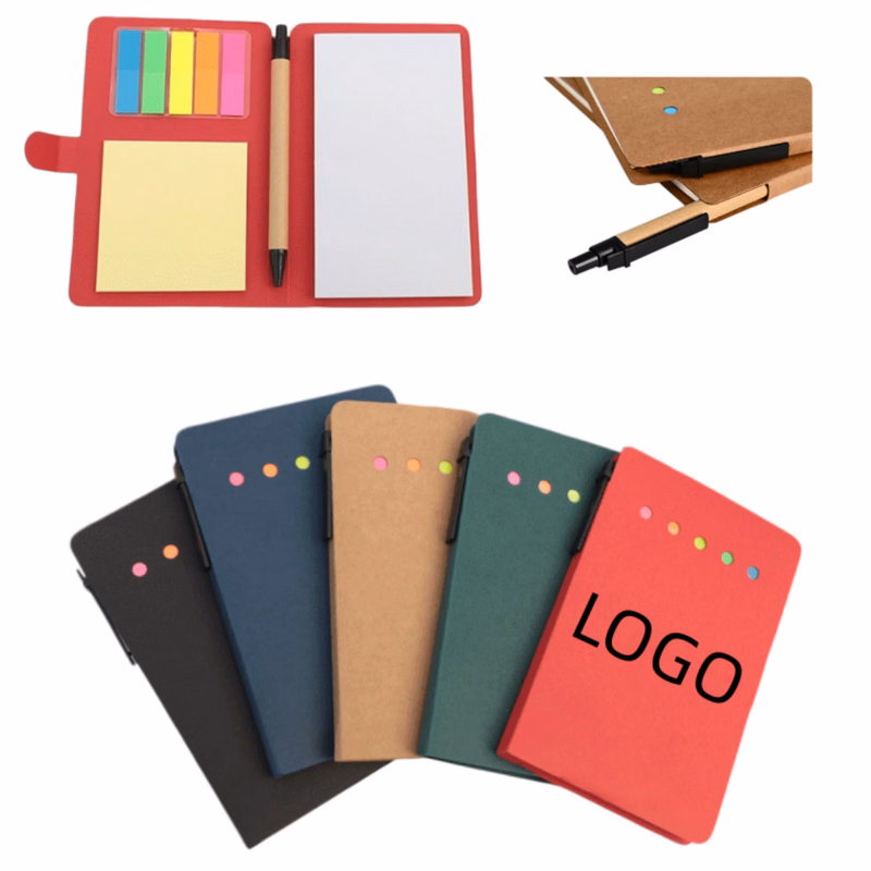 Notebook with Sticky Notes And Pen