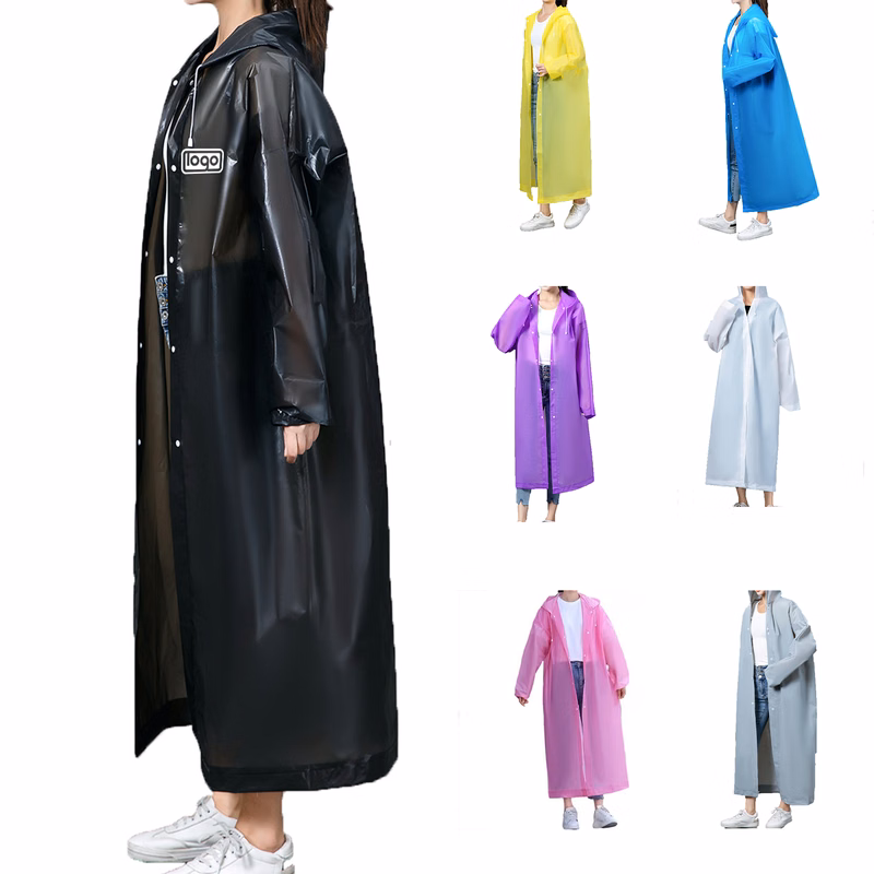 Adult EVA Thick Waterproof Outdoor Raincoat