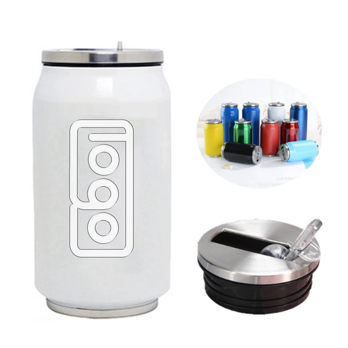 12oz Stainless Zip-Top Can Tumbler 1