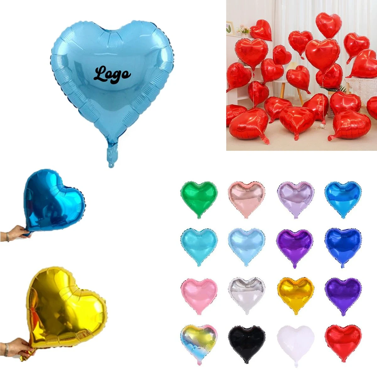 Radiant Metallic Heart Balloon for Romantic Events 1