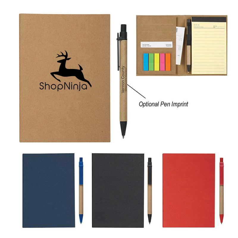 MeetingMate Notebook With Pen And Sticky Flags 1