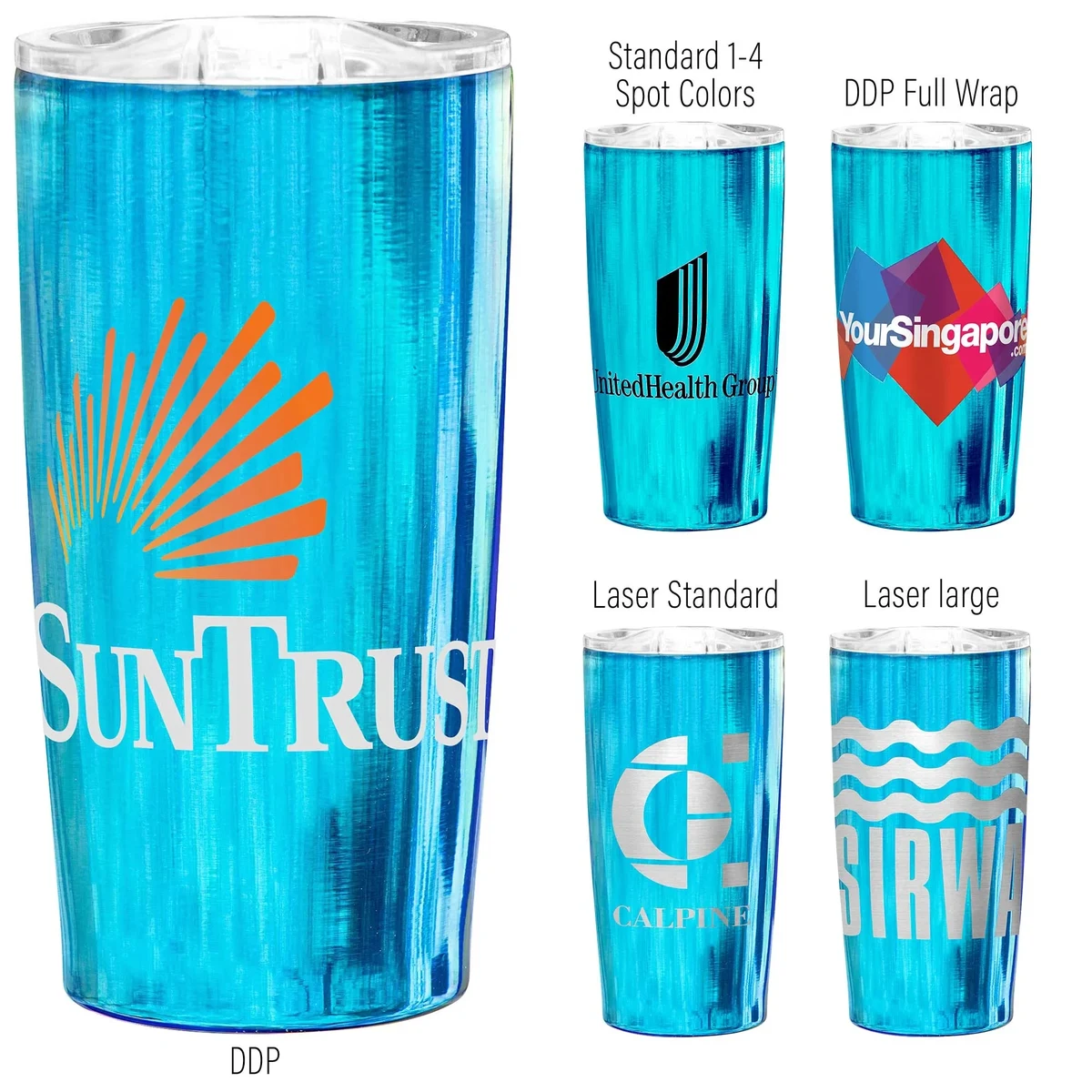 20oz. Chrome Finish Vacuum-Sealed Tumbler with Copper Lining 1