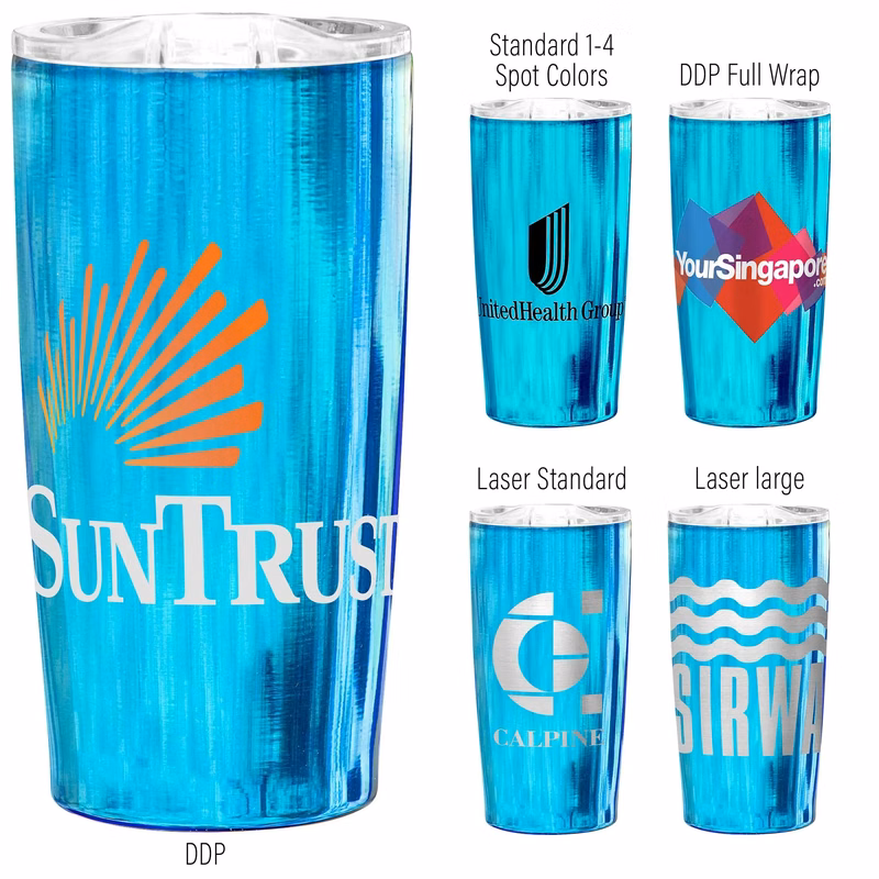 20oz. Chrome Finish Vacuum-Sealed Tumbler with Copper Lining