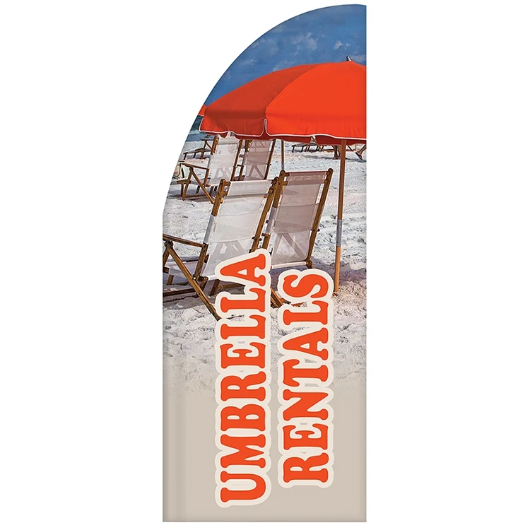 3' x 8' Custom Single Reverse Half Drop Flag 1