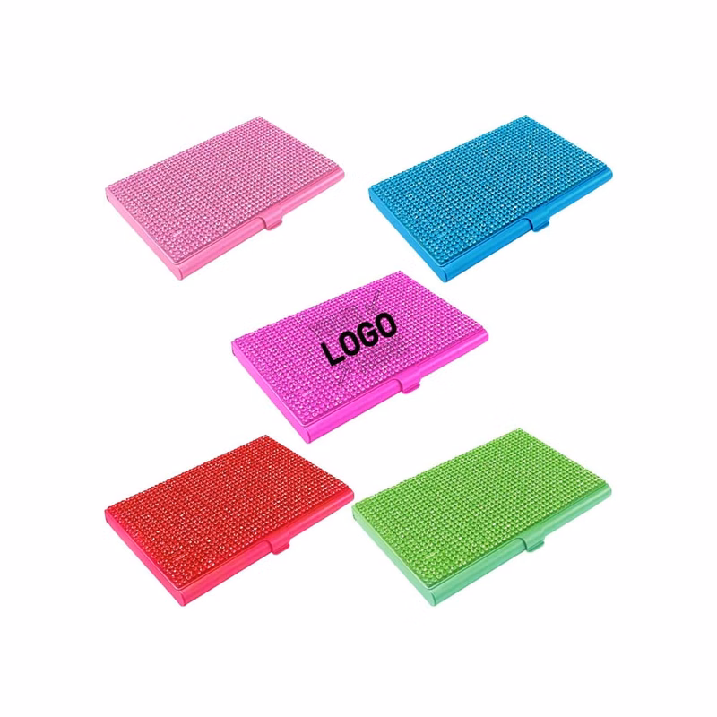 Rhinestone Business Card Holder Box