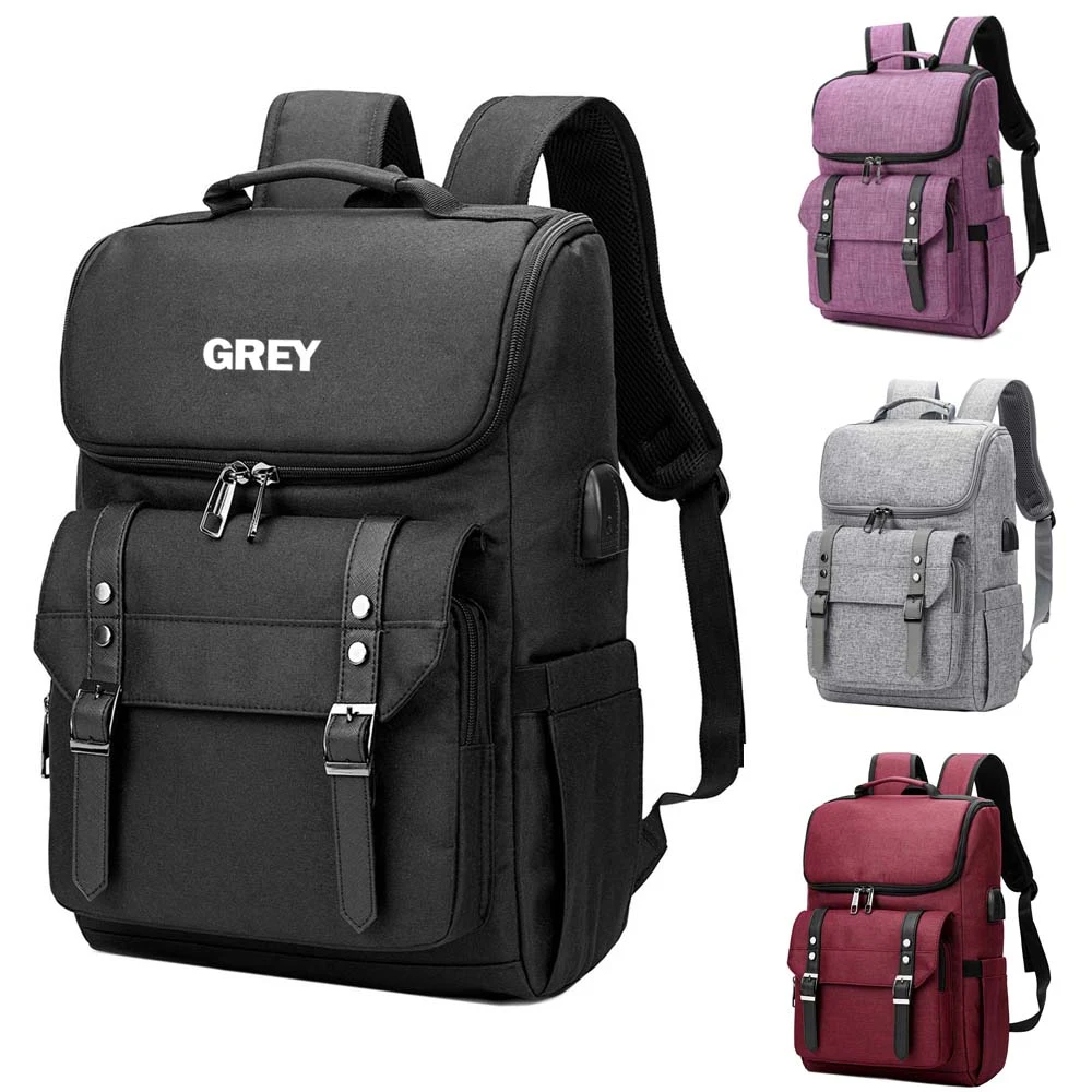 Laptop Backpack w/ USB Port Oxford Cloth 1