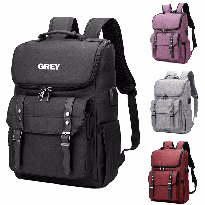 Laptop Backpack w/ USB Port Oxford Cloth
