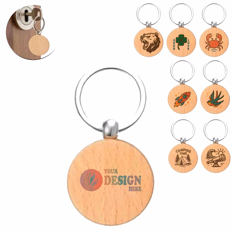 Beech Wood Key Ring