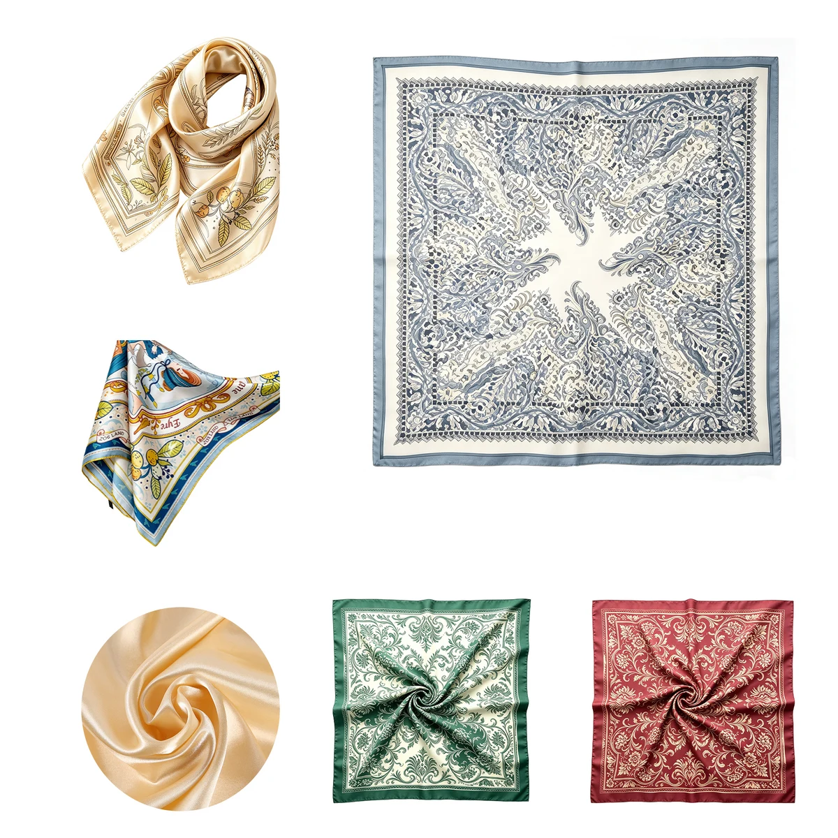 22 Inch Custom Satin Square Scarf 1
