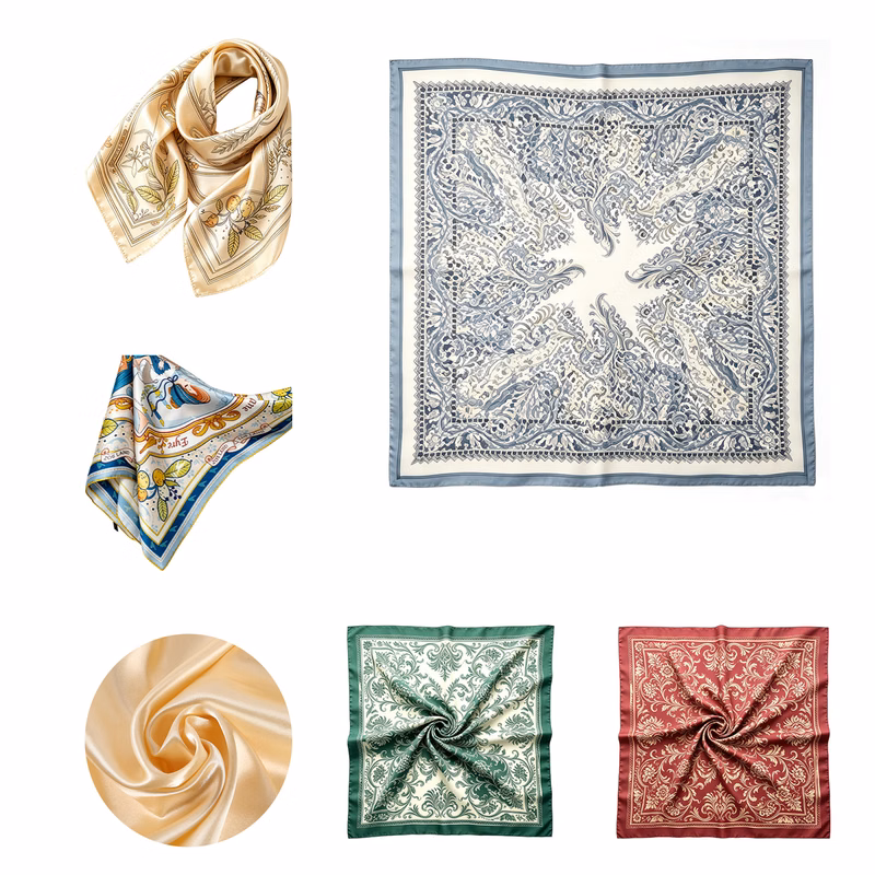 22 Inch Custom Satin Square Scarf