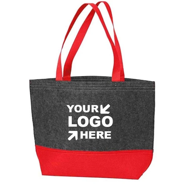 Medium Felt Tote Bag, custom tote bag with logo imprint 1