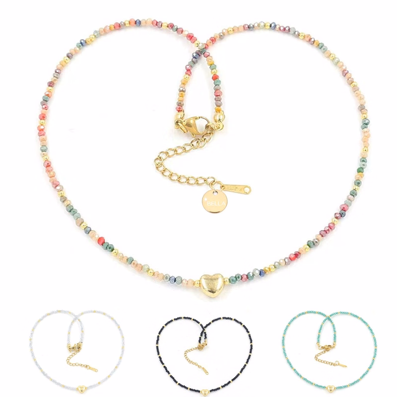 Colorful Mini Crystal Beaded Necklace