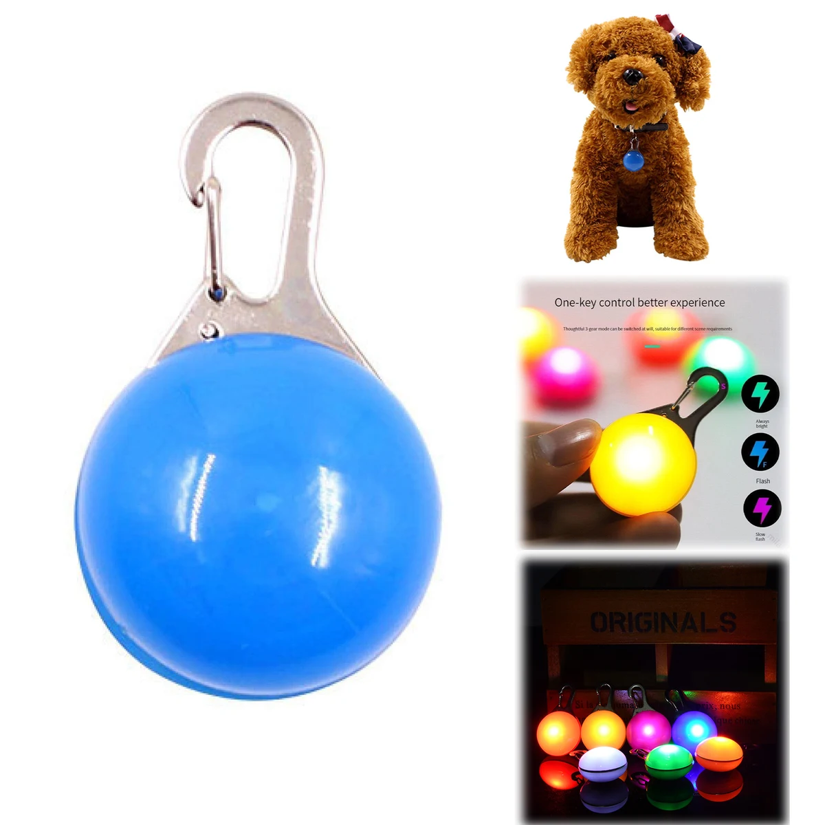 LED Luminous Pet Round Pendant 1