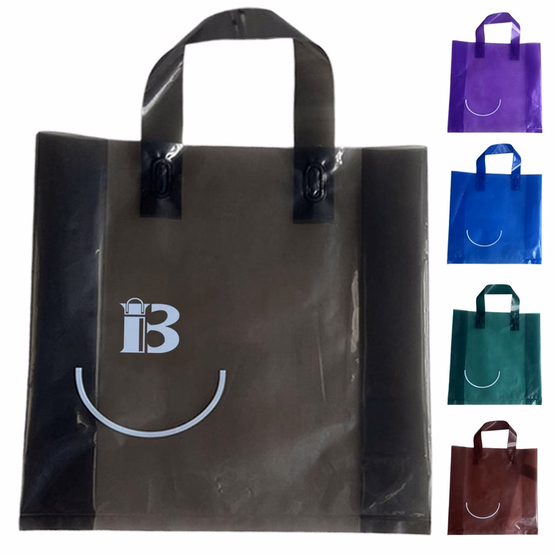 50pcs Large Capacity Reusable Plastic Shopping Tote Bag
