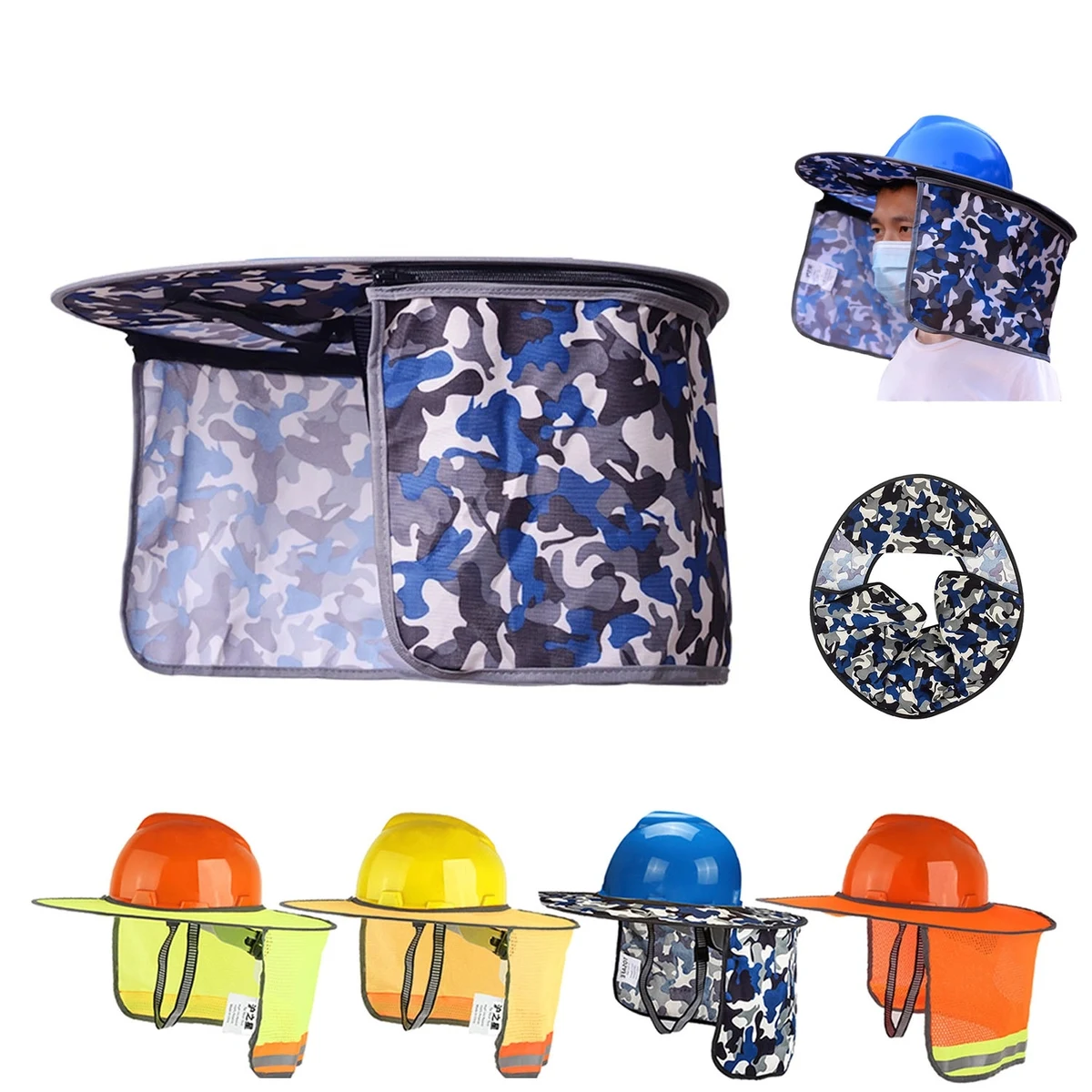 Neck Protection Sun Shade Hard Hat Cover 1
