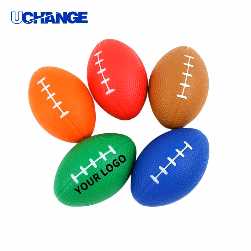 Polyurethane Foam Football Stress Ball Squeeze Toy 3.6" x 2.2"