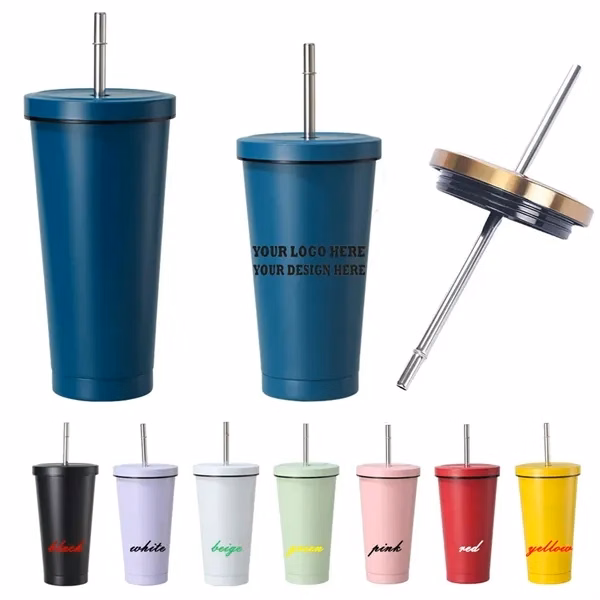 Stainless Steel Insulated Coffee Cup with Splash-Proof Lid & for Commutes, Fitness and Travel