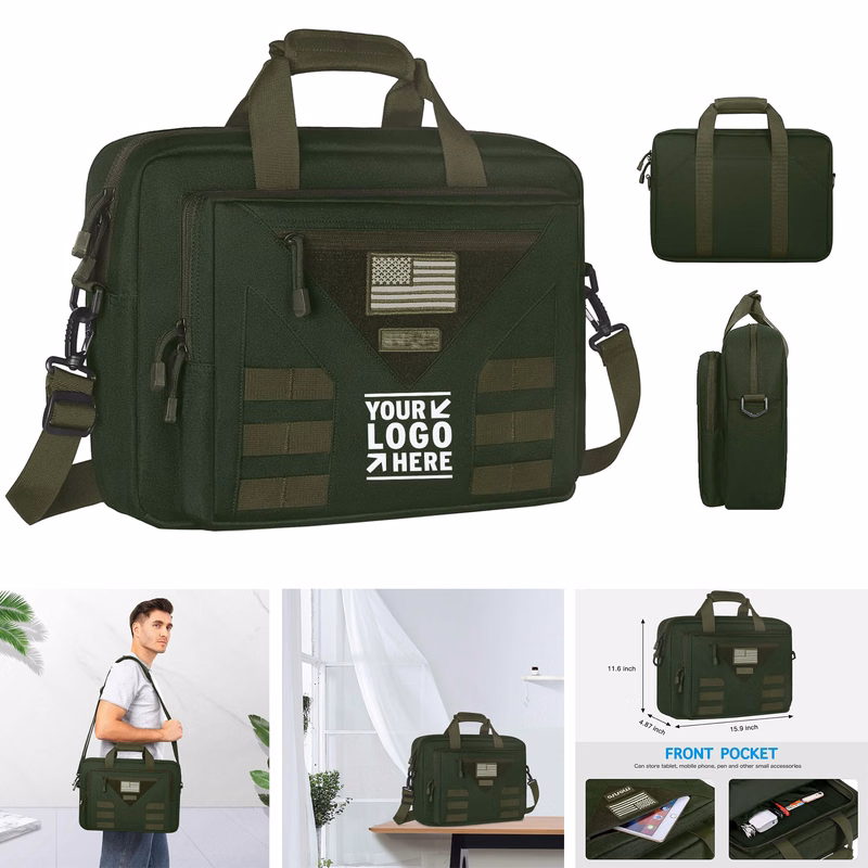 15-16 inch Multifunctional Adjustable Large Notebook Tactical Laptop Messenger Shoulder Bag