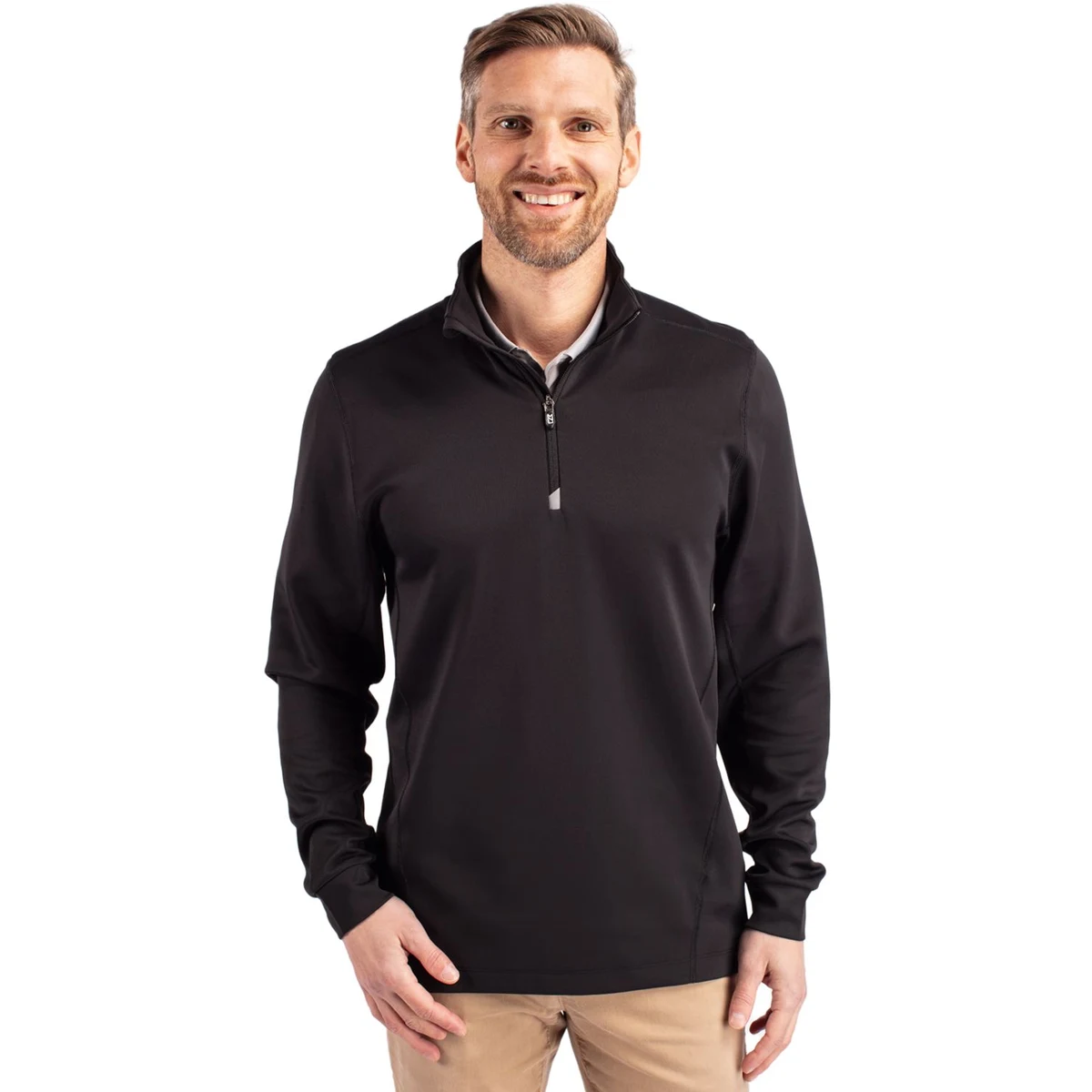 Cutter & Buck Traverse Recycled Smooth Stretch Mens Big & Tall Quarter Zip Pullover Big & Tall 1