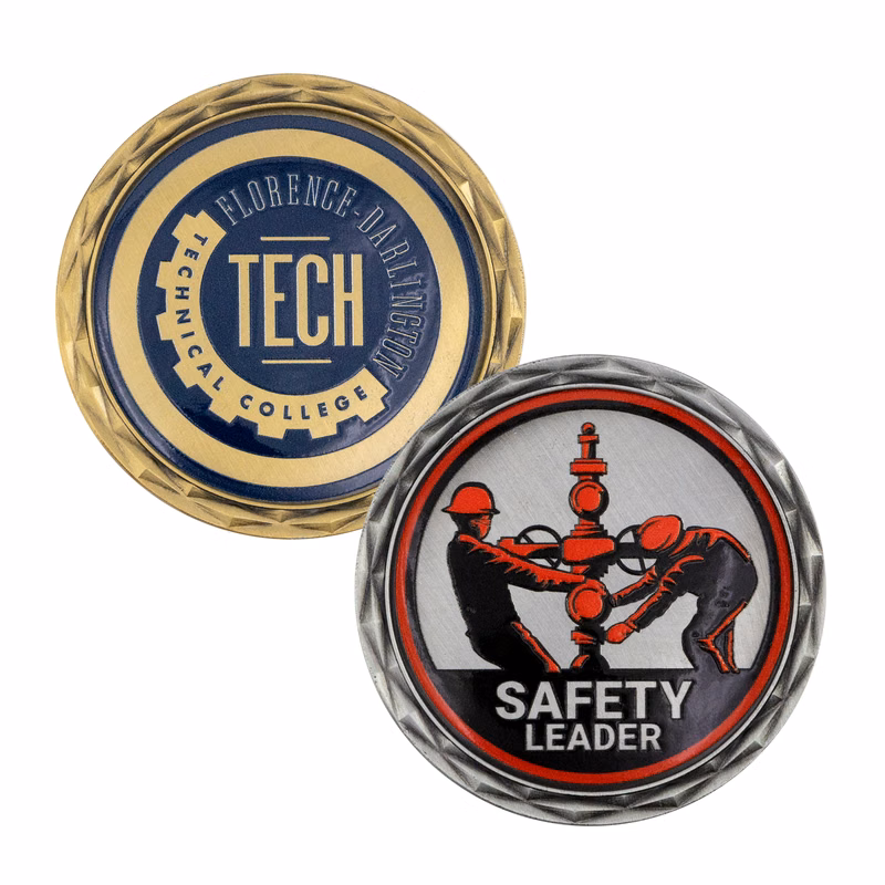 2" Speed Challenge Coin Diamond Border w/ 3D Texture Print