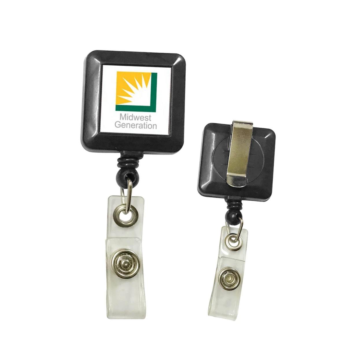 Square Shaped Retractable Badge Reels - Close out 1