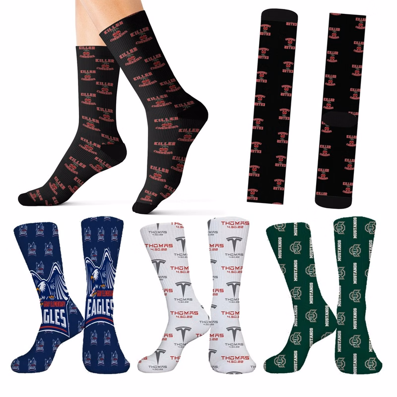 Custom Dye Sublimation Dress Socks