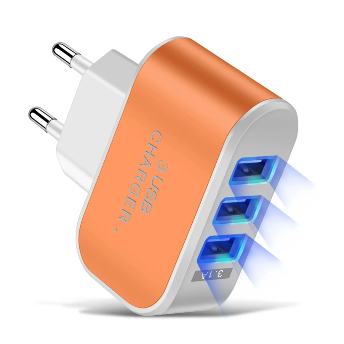 3 Hole USB LED Hotel Charger Plug 1