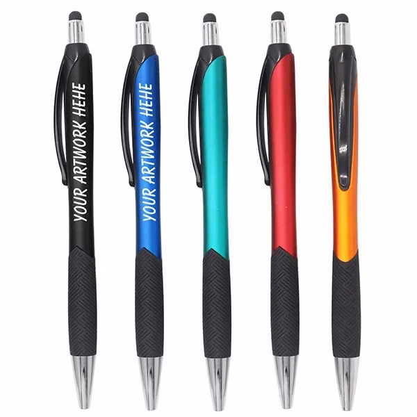 Metallic Pattern Grip Stylus Pen