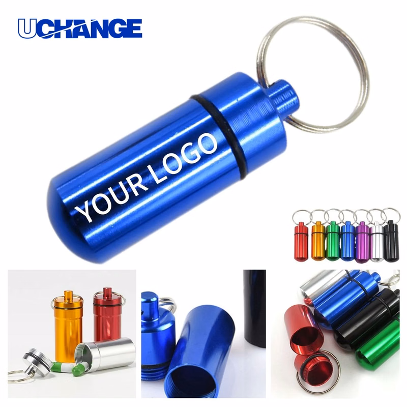 Pill Bottle Keychain Organizer for Travel Use