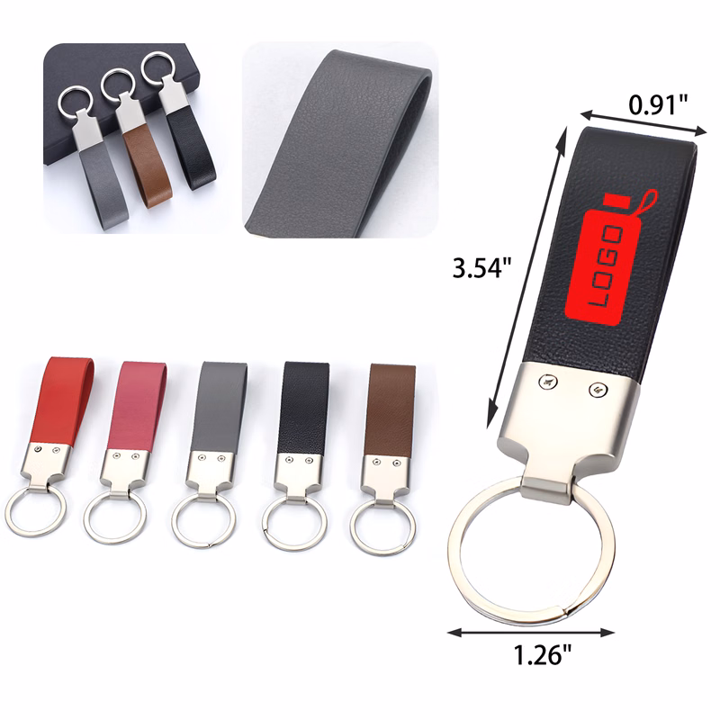 MOQ 50 PCS Stylish Leather Keychain