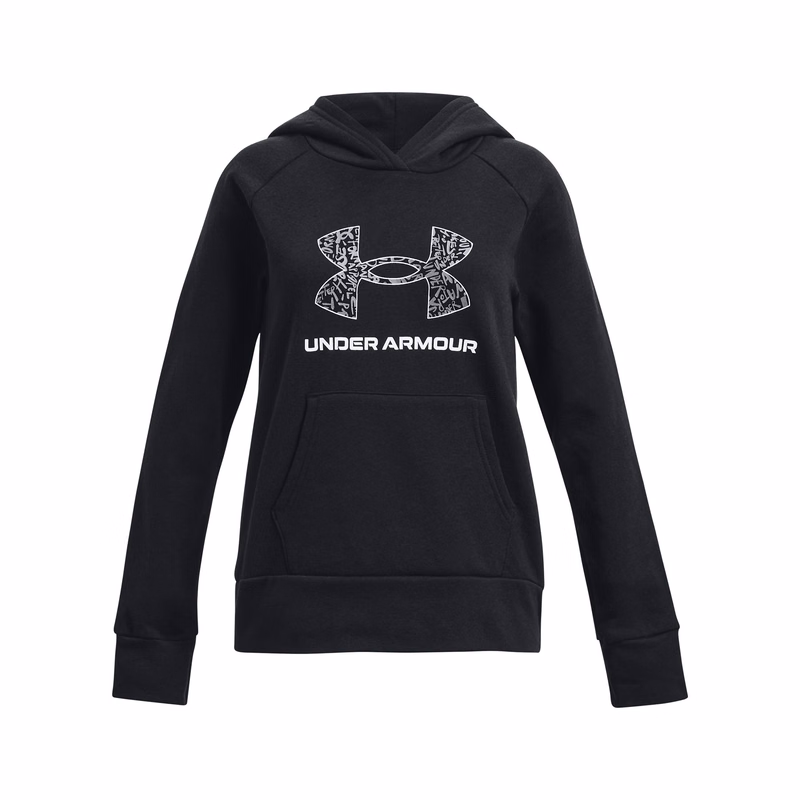 UA Rival Fleece Big Logo Print Fill Girls' Hoodie