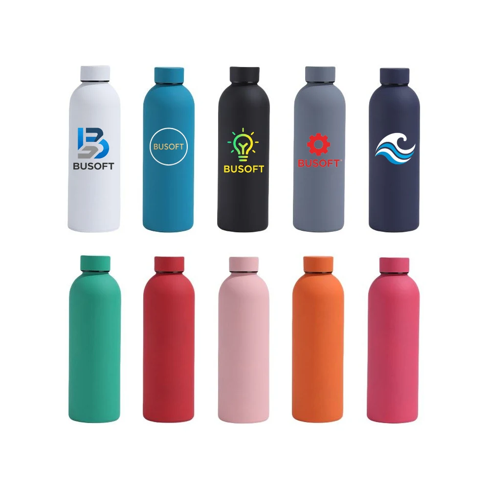 24 oz Recycled Stainless Steel Vacuum Insulated Bottle, custom water bottle with logo imprint 1