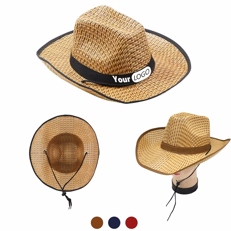 Outdoor Band Sun Protection Cowboy Straw Hat