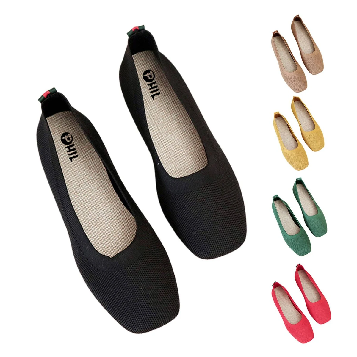 Women's breathable design knitted flats 1