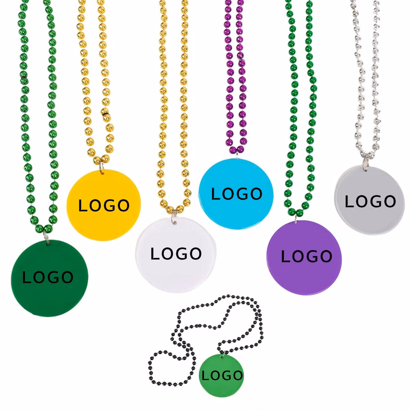 Resin Medallion Plastic Mardi Gras Beads