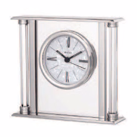 The Pearl Silver Mantle Clock