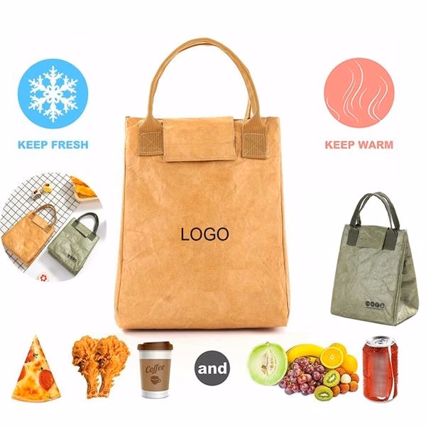 Insulated Reusable Paper Bento Lunch Bag