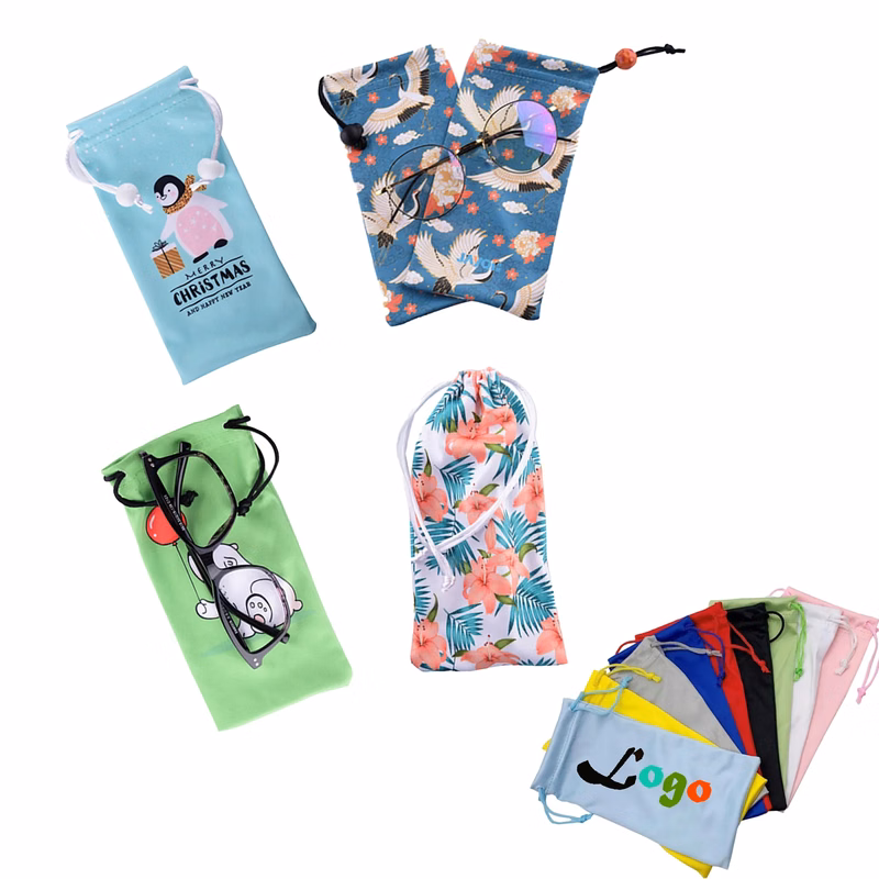 Full Color Microfiber Sunglasses Eyeglasses Pouch