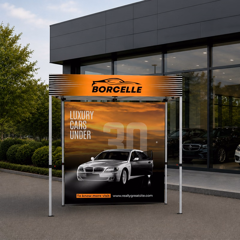 Premium 6 Ft Aluminum Canopy Tent with Frame & Topper