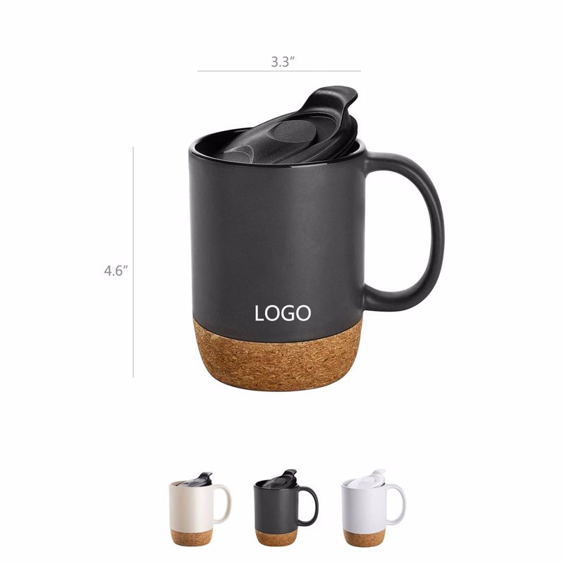 15Oz Ceramic Coffee Mug with Cork Bottom