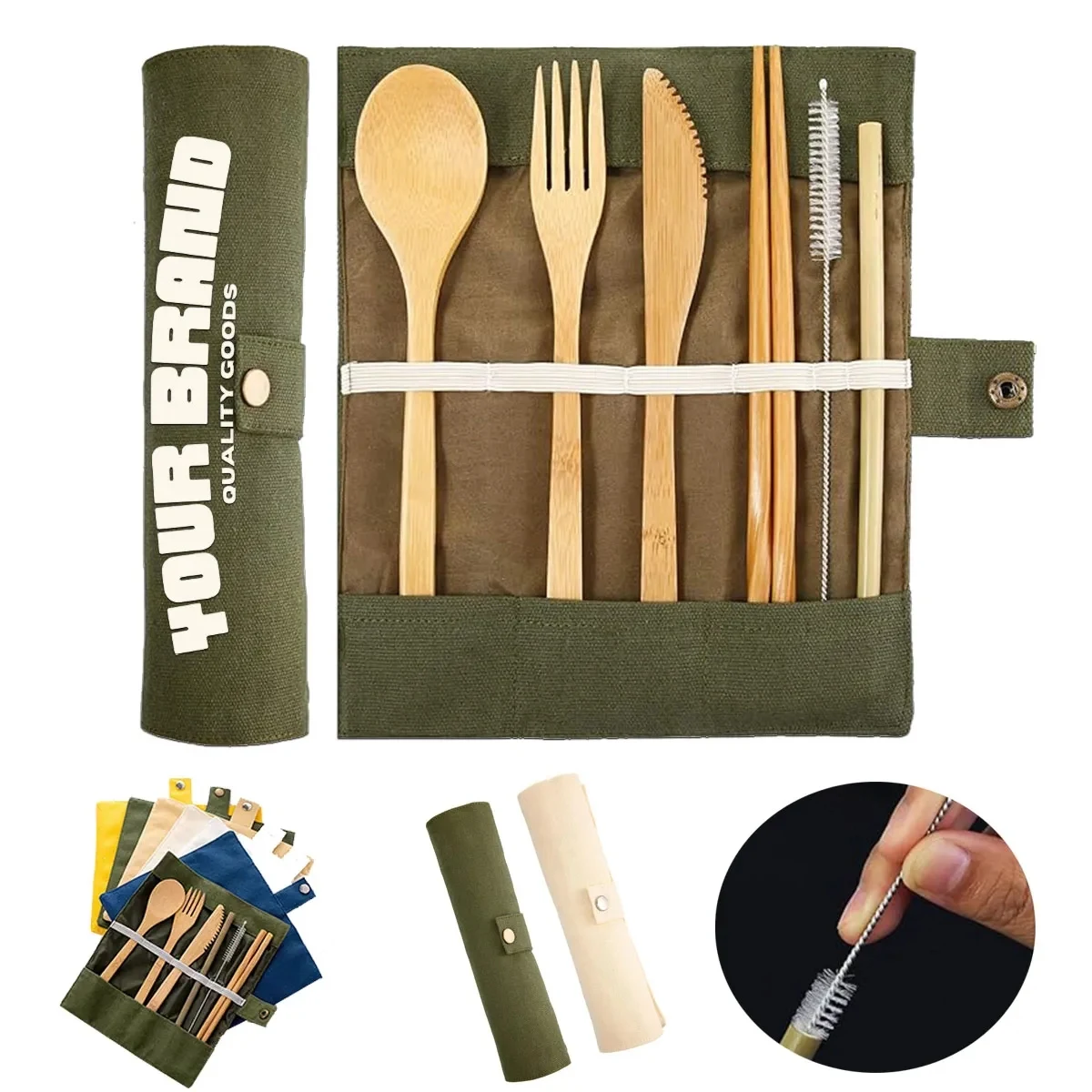 Environmentally Friendly Travel Bamboo Cutlery Sets 1