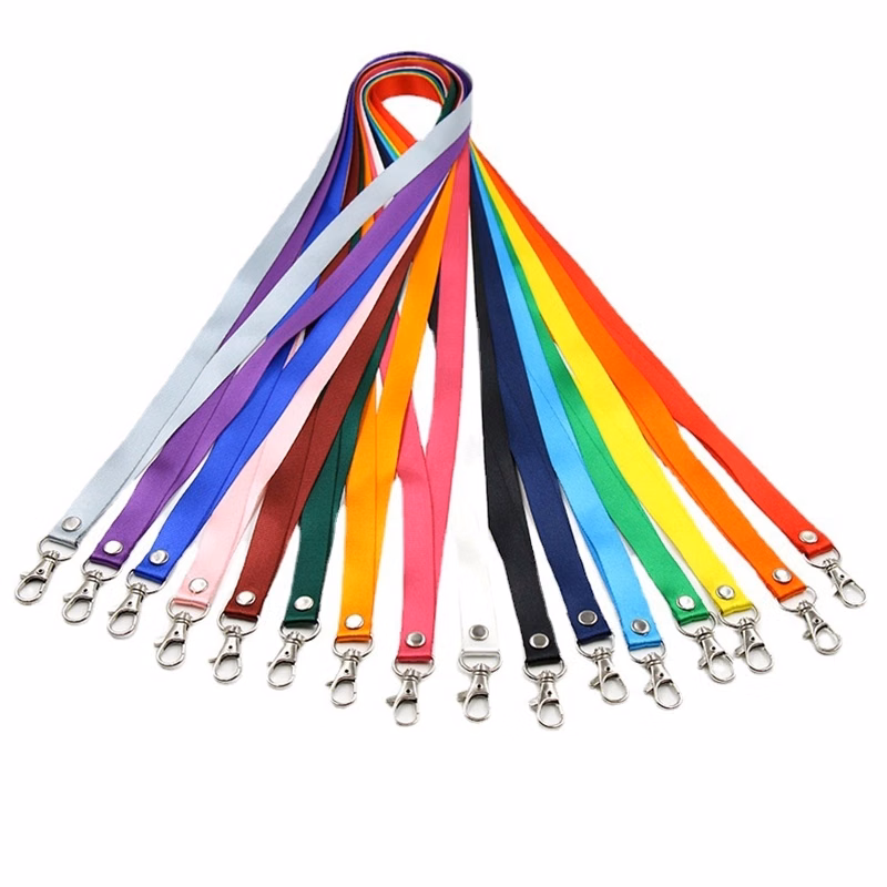 9/16" wide Silkscreened Polyester Lanyard with one standard