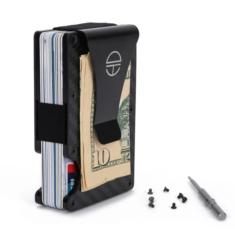 Aluminum Slim Metal Wallet with Money Clip 1