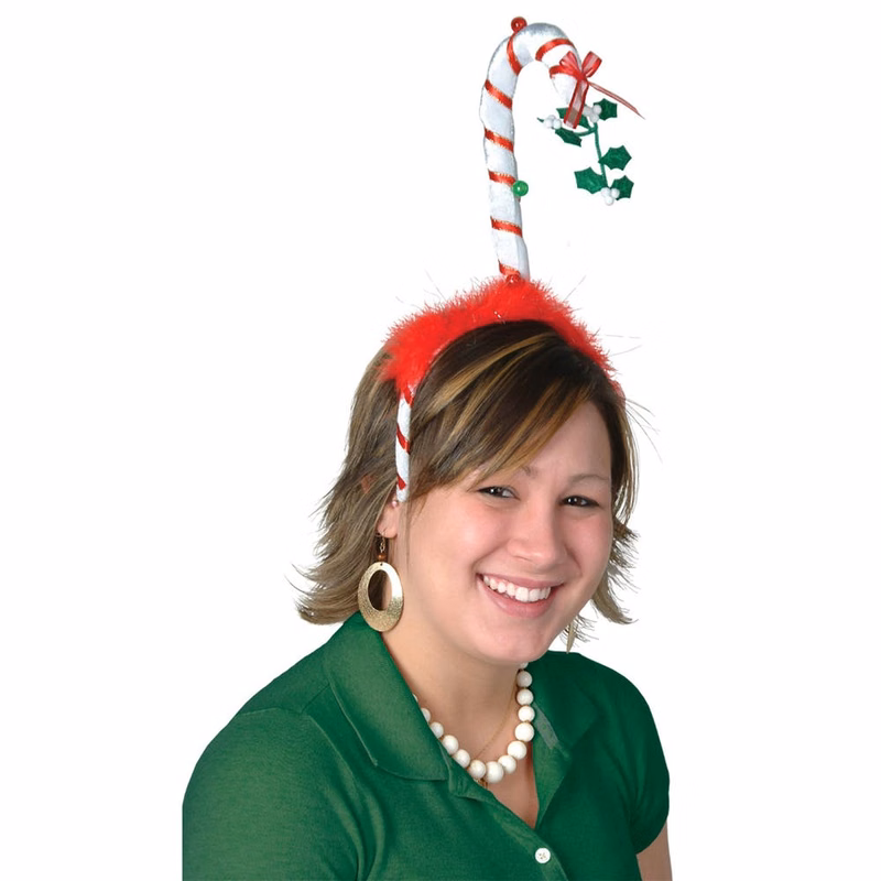 Mistletoe Candy Cane Headbands