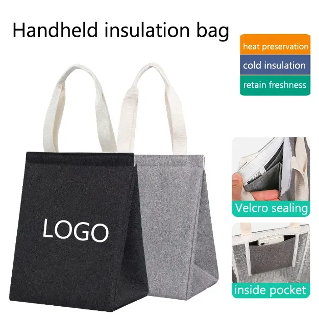 8.3" Oxford Lunch Picnic Tote Handbag 1