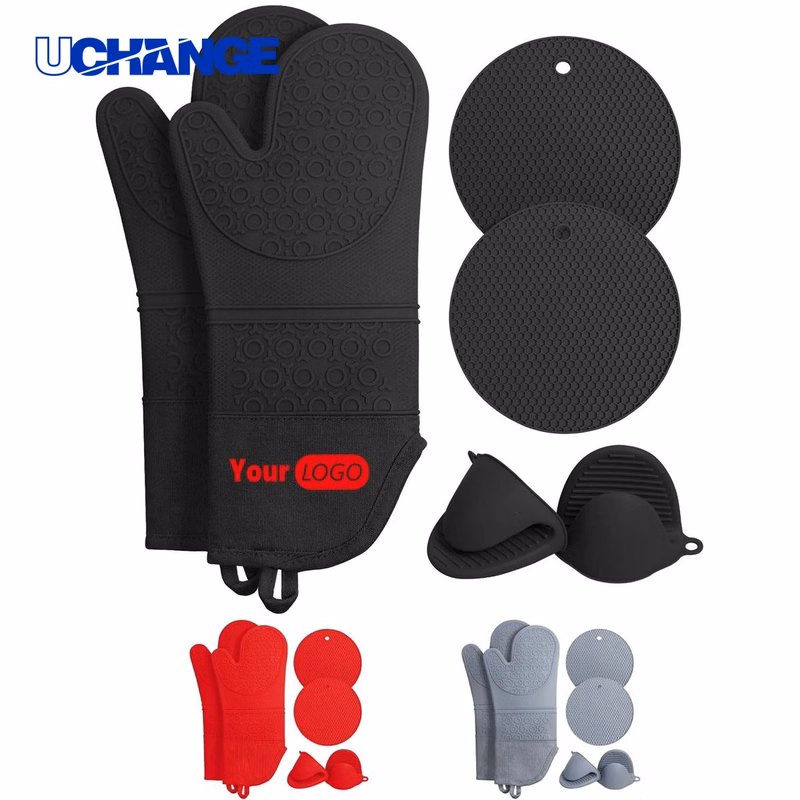 Six Piece Set of Insulated Kitchen Gloves