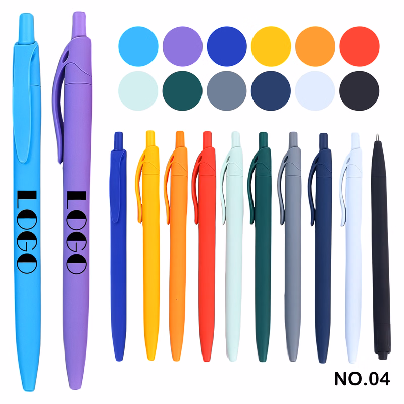 Colored soft-touch ballpoint pen