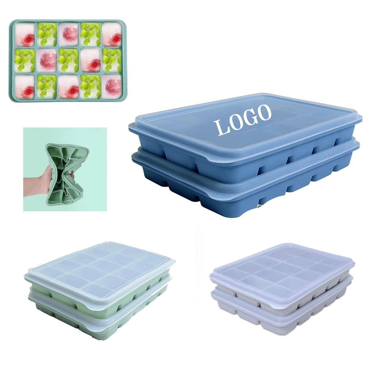 Trays Set Silicone Ice Cube Mold 1